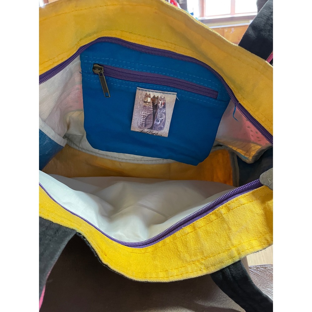 LAUREL BURCH CAT PRINT TOTE BAG - Picture 12 of 12